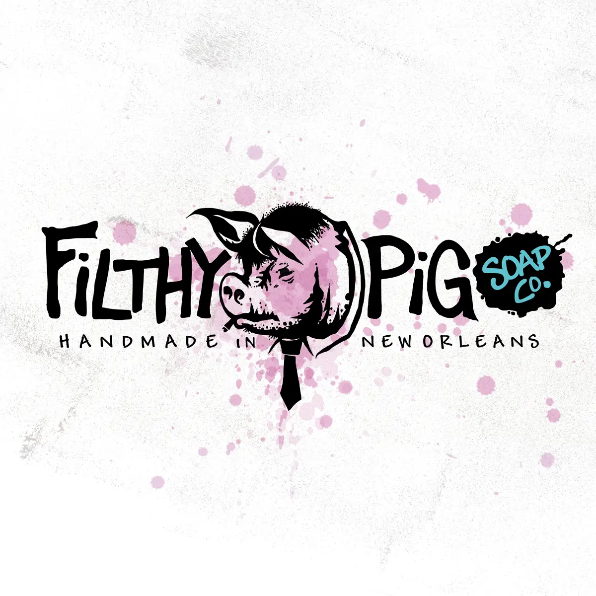 A logo design for filthy pig soap new orleans