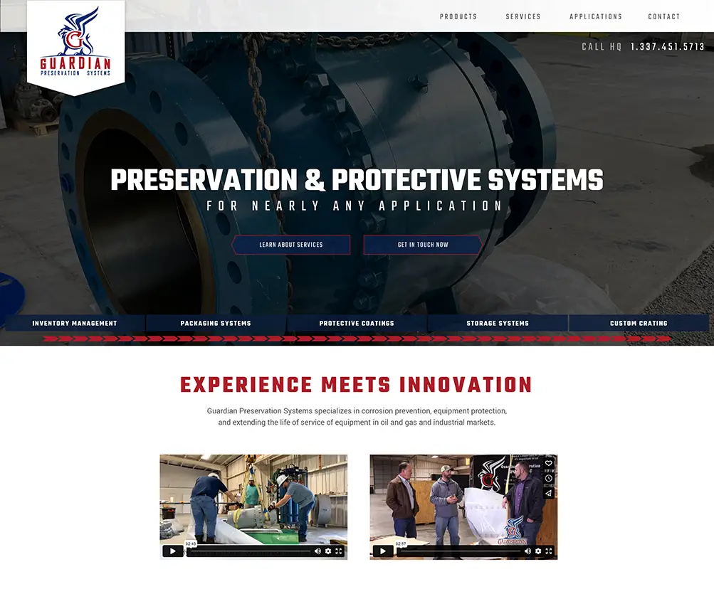 custom web design for an oil and gas company in lafayette la