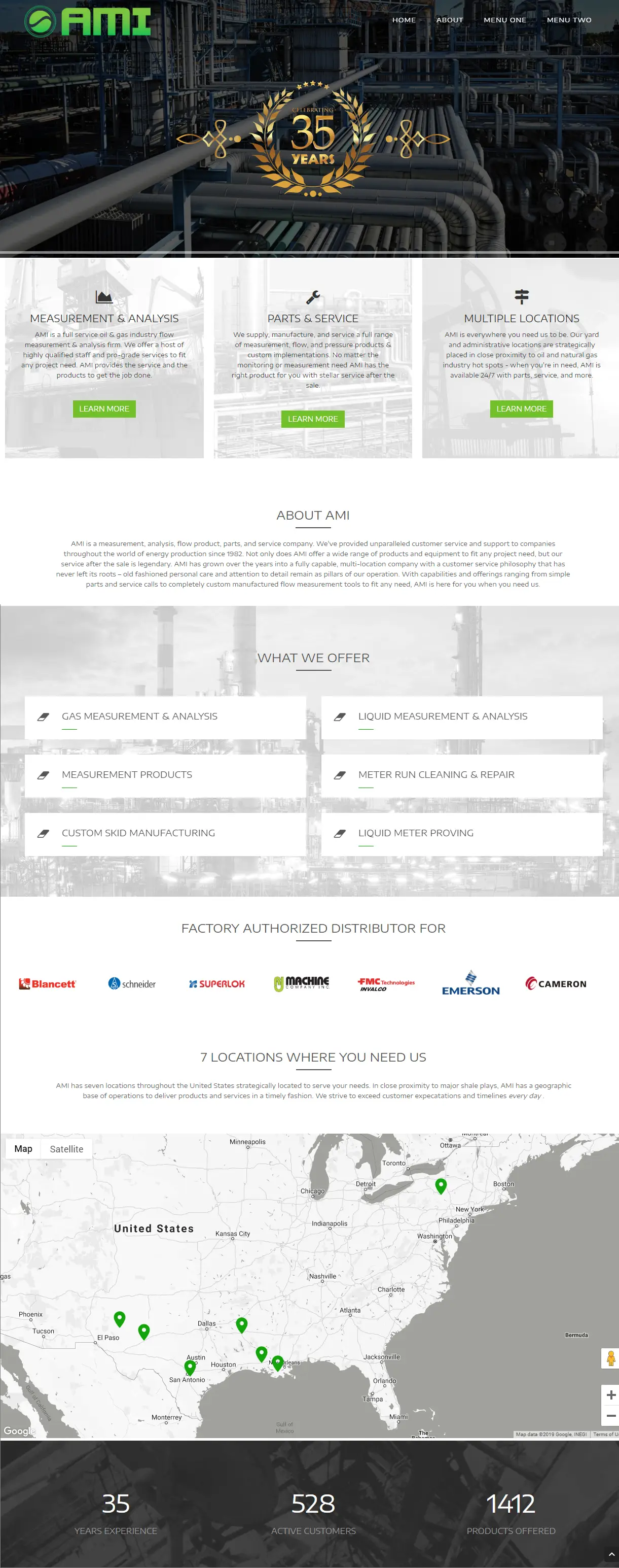 custom web design for an oil and gas company