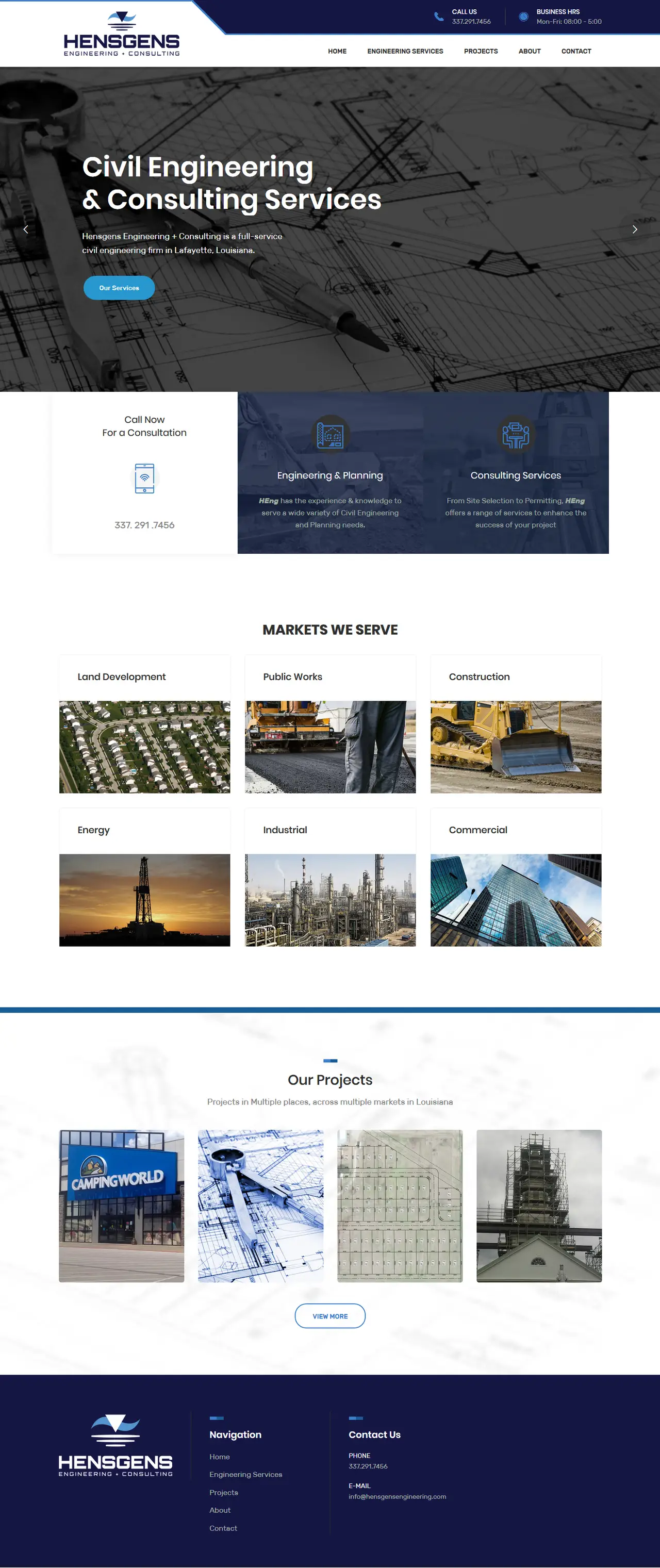 custom web design for an engineering company