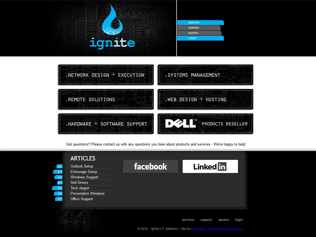 custom web design for an IT company