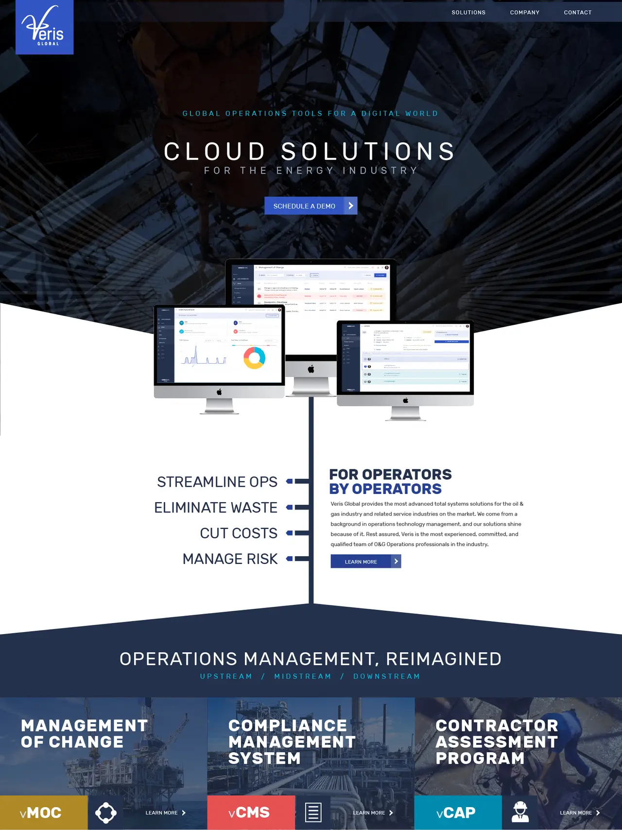 custom web design for oil and gas software company